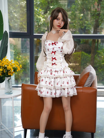 S207-158cm/5ft2-27kg B Cup Silicon Sexual flat chest Asian Sex Doll｜Castle Doll