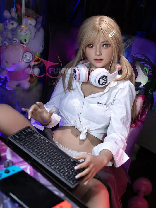 S3955-159cm(5.2ft) A Cup Small tits Blonde Hair Sweet Young TPE Sex Doll｜Fun West Doll