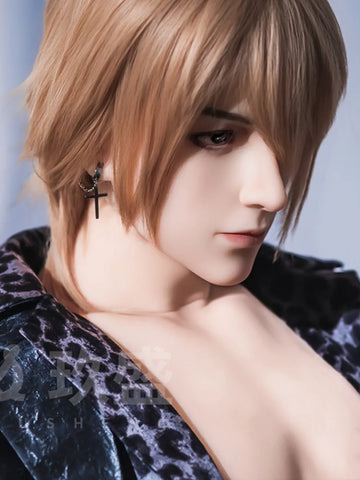 S4279—185cm/6ft1-45kg Finn 7.09in Dildo Realistic Femboy Sex Doll with Soft Silicone Body - Jiusheng Doll