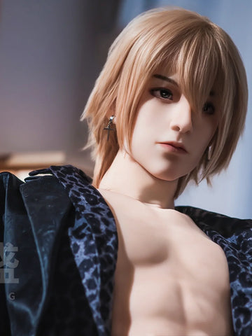 S4279—185cm/6ft1-45kg Finn 7.09in Dildo Realistic Femboy Sex Doll with Soft Silicone Body - Jiusheng Doll