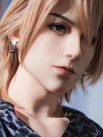 S4279—185cm/6ft1-45kg Finn 7.09in Dildo Realistic Femboy Sex Doll with Soft Silicone Body - Jiusheng Doll
