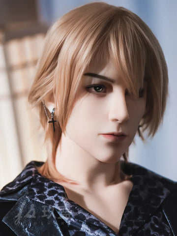 S4279—185cm/6ft1-45kg Finn 7.09in Dildo Realistic Femboy Sex Doll with Soft Silicone Body - Jiusheng Doll