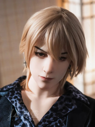 S4279—185cm/6ft1-45kg Finn 7.09in Dildo Realistic Femboy Sex Doll with Soft Silicone Body - Jiusheng Doll