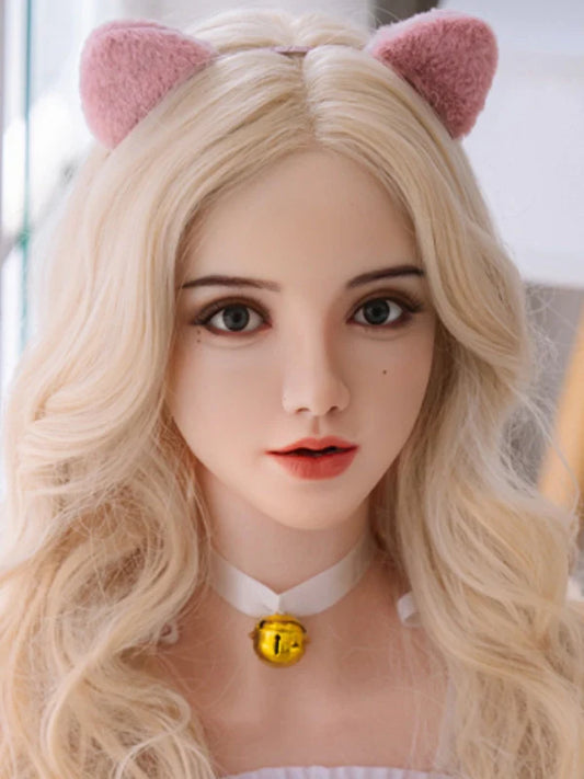 F42 ROS Free Hair Impants  Real Oral Movable Jaw Silicone Sex Doll Head   | SY Doll