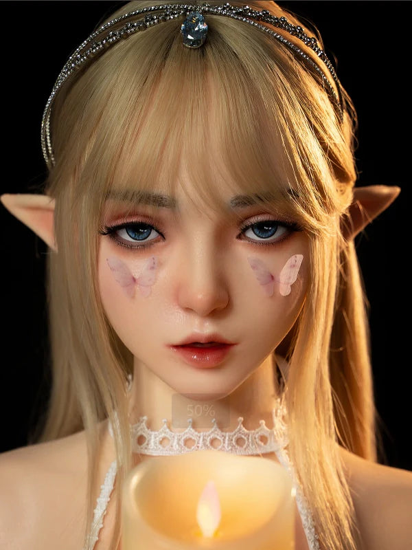 F41 ROS Free Hair Impants  Real Oral Movable Jaw Silicone Sex Doll Head   | SY Doll