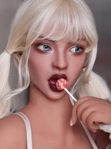 F40 ROS Free Hair Impants  Real Oral Movable Jaw Silicone Sex Doll Head   | SY Doll