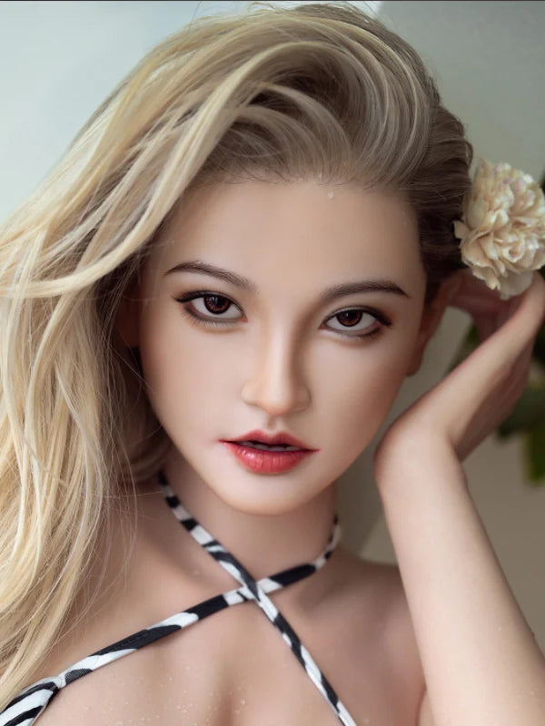 F39 ROS Free Hair Impants  Real Oral Movable Jaw Silicone Sex Doll Head   | SY Doll