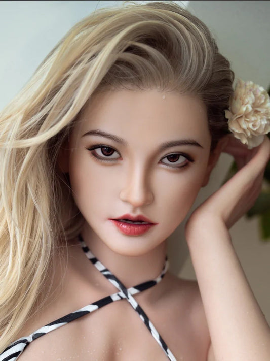 F39 ROS Free Hair Impants  Real Oral Movable Jaw Silicone Sex Doll Head   | SY Doll