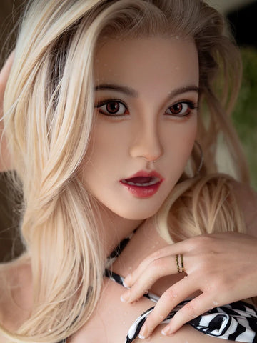 F39 ROS Free Hair Impants  Real Oral Movable Jaw Silicone Sex Doll Head   | SY Doll