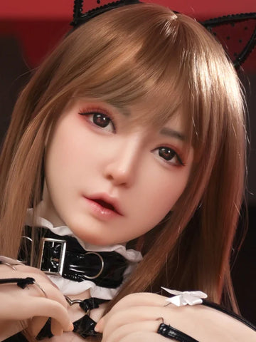 F32 ROS Free Hair Impants  Real Oral Movable Jaw Silicone Sex Doll Head   | SY Doll