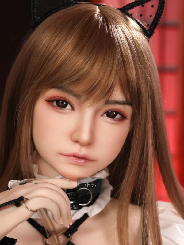 F32 ROS Free Hair Impants  Real Oral Movable Jaw Silicone Sex Doll Head   | SY Doll