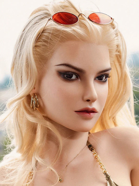 F31 ROS Free Hair Impants  Real Oral Movable Jaw Silicone Sex Doll Head   | SY Doll