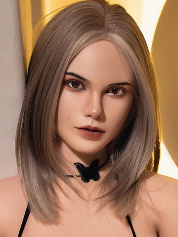 F20 ROS Free Hair Impants  Real Oral Movable Jaw Silicone Sex Doll Head   | SY Doll
