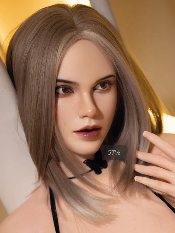 F20 ROS Free Hair Impants  Real Oral Movable Jaw Silicone Sex Doll Head   | SY Doll