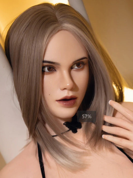 F20 ROS Free Hair Impants  Real Oral Movable Jaw Silicone Sex Doll Head   | SY Doll