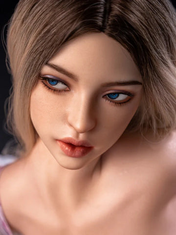 F18 ROS Free Hair Impants  Real Oral Movable Jaw Silicone Sex Doll Head   | SY Doll