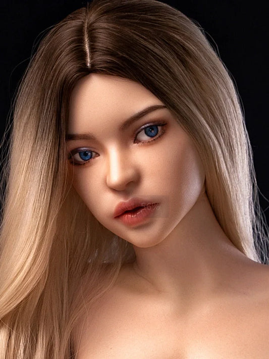 F18 ROS Free Hair Impants  Real Oral Movable Jaw Silicone Sex Doll Head   | SY Doll