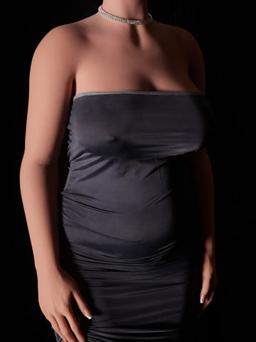 H3-Black- TPE Biggest BBW Sex Doll Torso with Chubby Belly Climax Doll Classic｜(72.8lbs)