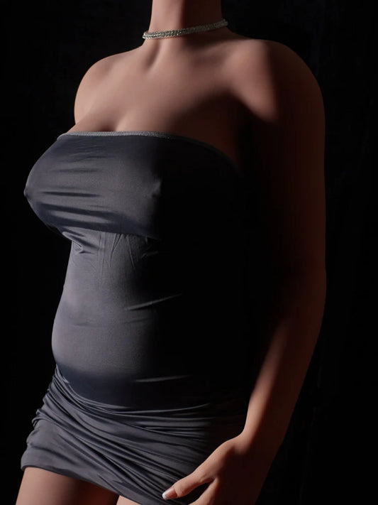 H3-Black- TPE Biggest BBW Sex Doll Torso with Chubby Belly Climax Doll Classic｜(72.8lbs)
