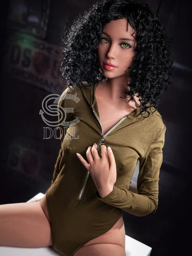 F3736-166cm-34.5kg B Cup TPE Sexy Seno Piccolo Latina Capelli Ricci Del Sesso｜SE Doll