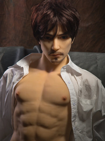 H139-85cm/2ft9(26kg)  Femboy TPE Head Real Life Gay Male Sex Doll Torso For Men| Qita doll