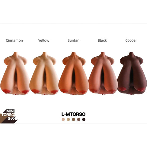 H17(17.61lb) Suntan-BBW Pear-Shaped Saggy Breasts Sex Doll Torso｜Big Tits