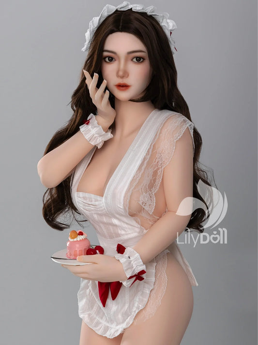 S4151K—158cm/5ft2-34kg D Cup TPE Body + Silicone Head Asian Dessert Maid Sex Doll 【IN STOCK USA】| LilyDoll