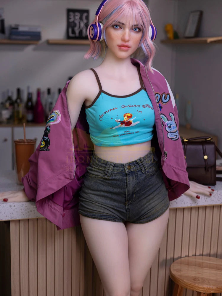 S1474- Flat Cheast Silicone Head Sex Doll｜Irontech Doll-162cm(5.3ft) A Cup