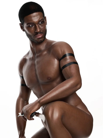 S1493-Femboy Ebony Male Silicone Sex Doll -Irontech Doll-176cm-40kg