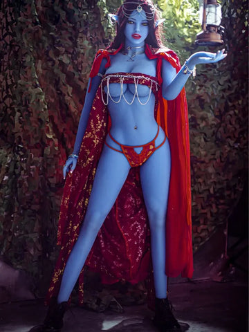 S3110 Alien Blue Elves TPE Sex Doll | Aibei 158cm-33kg E Cup