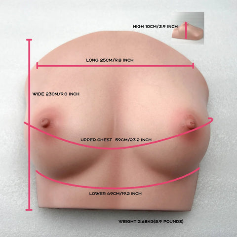 M28-Cinnamon Silicone Titty Fucking Mammary Intercourse Sex Toy Titjob Boob Job Breast Sex-5.9lb/Full Bust: 23.2inch