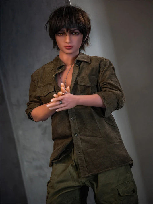 S3098 Cheap & Lifelike TPE Femboy Sex Doll Thin Wheat Skin Short Hair | Aibei Doll 160cm(5ft3)-34kg