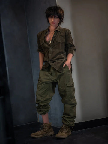 S3163 Femboy Thin Wheat Skin Short Hair TPE Sex Doll for Men | Aibei Doll 160cm-34kg