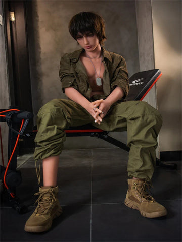 S3098 Cheap & Lifelike TPE Femboy Sex Doll Thin Wheat Skin Short Hair | Aibei Doll 160cm(5ft3)-34kg