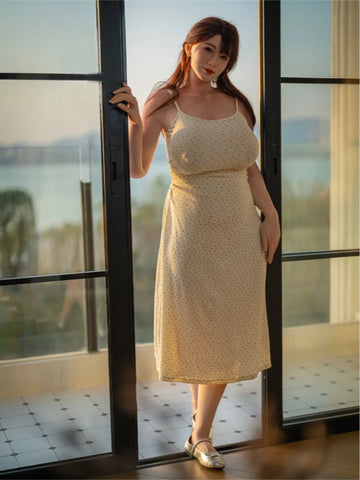 S602-168cm/5ft5-39.5kg Full Silicone Sex Doll Hao H Cup Busty Curvy Light Tan Beauty with Auburn Hair | Starpery Doll
