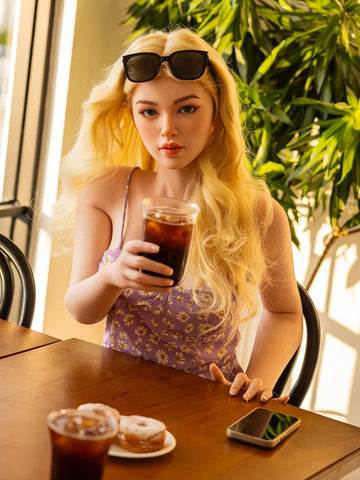 S603-169cm/5ft5 Full Silicone Sex Doll Iris C Cup Stunning Blonde Beauty with Curvy Hips｜Starpery Doll