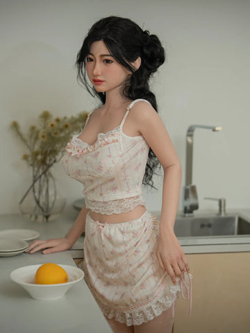 S608-159cm/5ft2 Silicone Sex Doll Yufan E Cup Petite Asian Beauty with Black Hair｜Starpery Doll