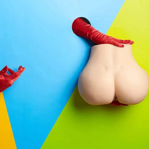 M47-(19lb ) Yellow-Sexy and Real Realistic 3D Ass Sex Doll Torso