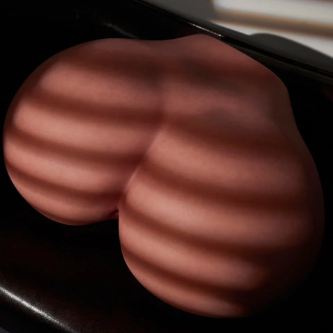 M103-Life-Size Silicone Big Ass Black Sex Doll Torso with Realistic Skin Texture - Climax Doll (27.5lb)