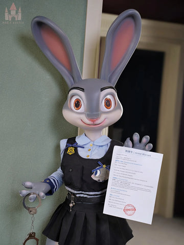S198-168cm/5ft6-40kg A Cup Rabbit Police Officer Anime Flat Chest Best Animal Furry Character Sex Doll｜Castle Doll