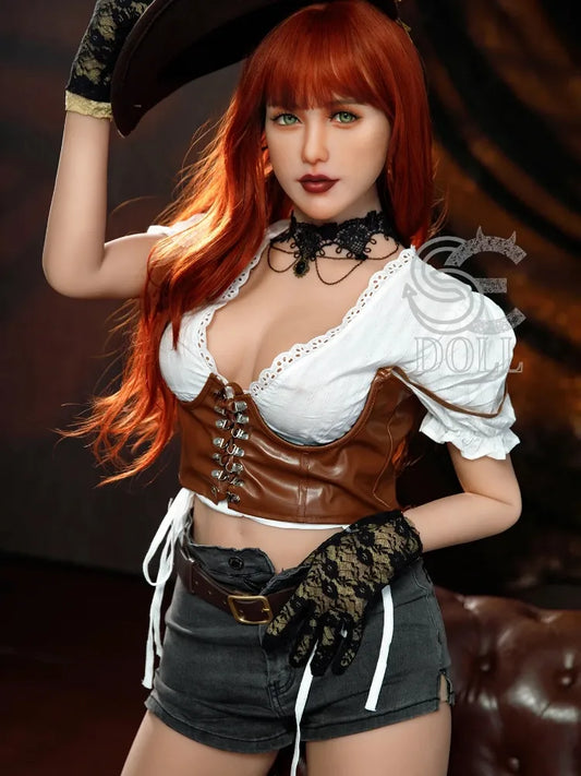 S3793-Kitty E Cup TPE Redhead European Young Cowgirl Sex Doll｜SE Doll 163cm(5.3ft)-37kg