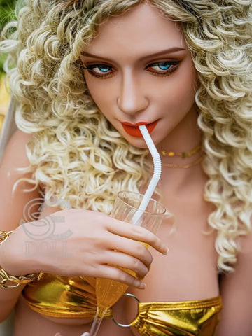 S3873-Doris D Cup TPE Blonde Curly Hair Latin Beauty Love Doll｜SE Doll 158cm(5ft2)-33.5kg