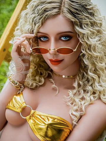 S3873-Doris D Cup TPE Blonde Curly Hair Latin Beauty Love Doll｜SE Doll 158cm(5ft2)-33.5kg