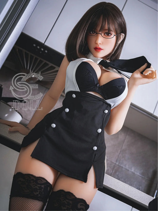 S3756-Queena F Cup TPE Mature Chinese Glasses Girl Big Boobs Sex Doll｜SE Doll 161cm(5ft3)-35kg