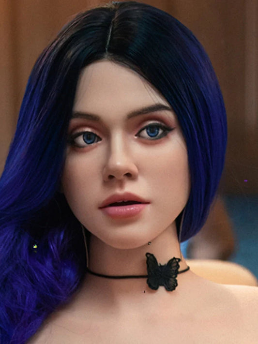 F37 ROS Free Hair Impants  Real Oral Movable Jaw Silicone Sex Doll Head   | SY Doll