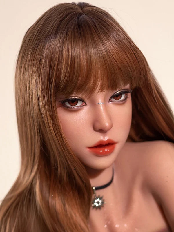 F34 ROS Free Hair Impants  Real Oral Movable Jaw Silicone Sex Doll Head   | SY Doll