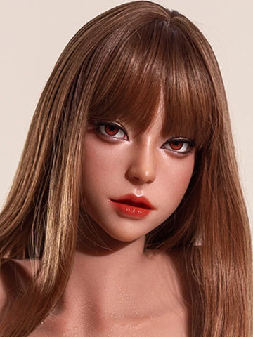 F34 ROS Free Hair Impants  Real Oral Movable Jaw Silicone Sex Doll Head   | SY Doll