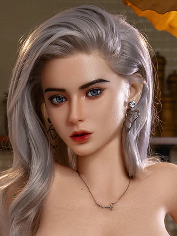 F27 ROS Free Hair Impants  Real Oral Movable Jaw Silicone Sex Doll Head   | SY Doll