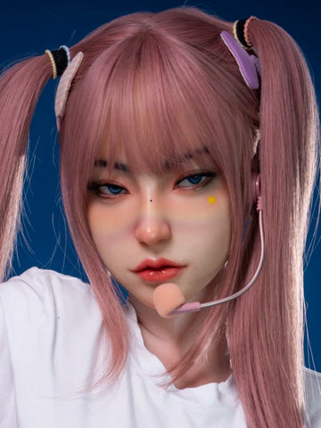 F28 ROS Free Hair Impants  Real Oral Movable Jaw Silicone Sex Doll Head   | SY Doll