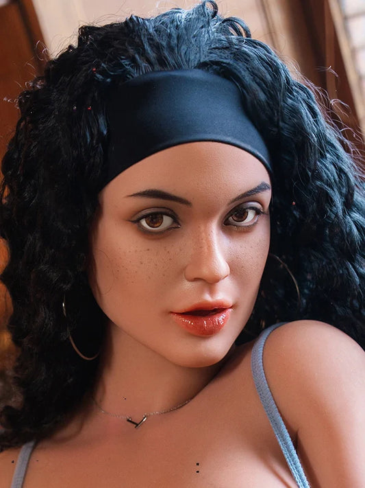 F29 ROS Free Hair Impants  Real Oral Movable Jaw Silicone Sex Doll Head   | SY Doll